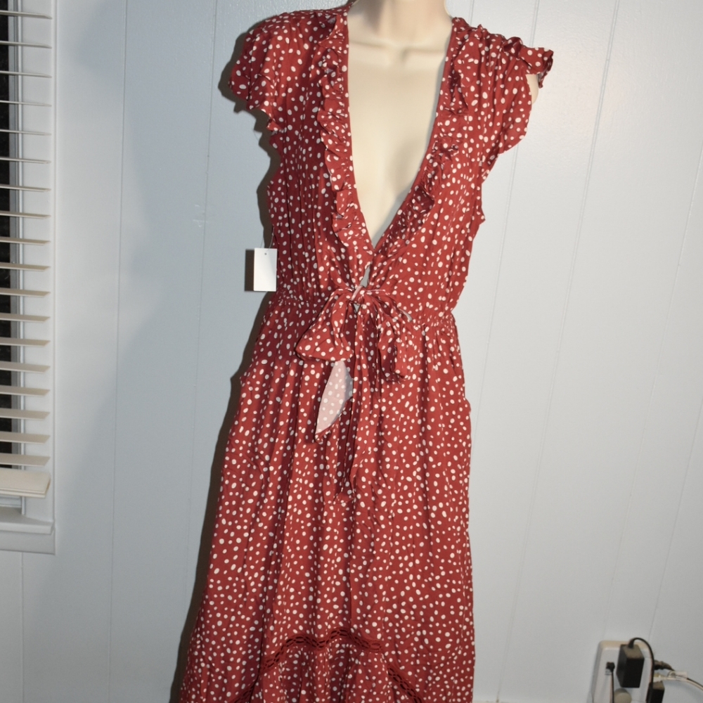 NWT Behind the Radar picnic maxi dress medium